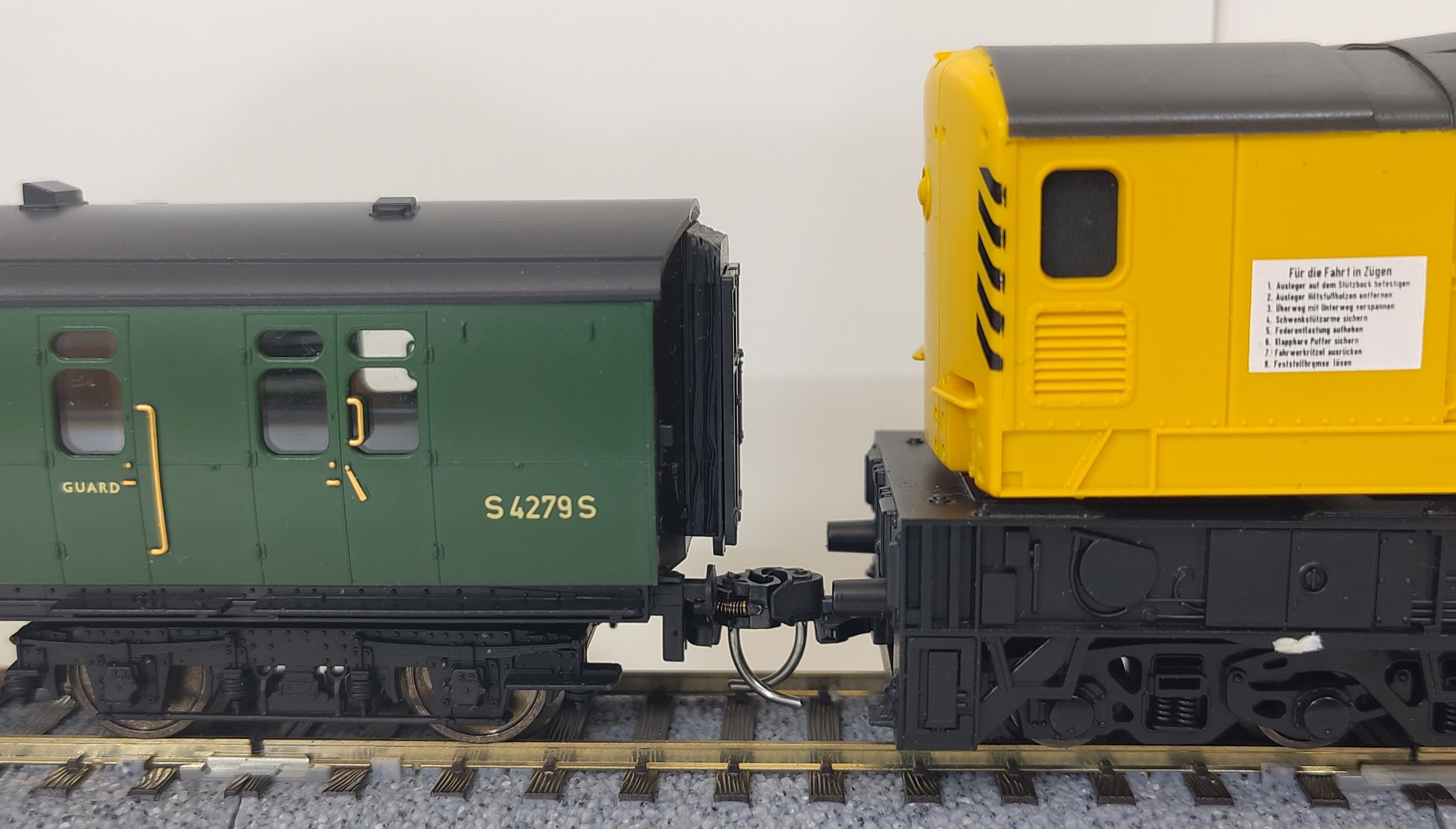 A Bulleid Coach with a Roco Crane