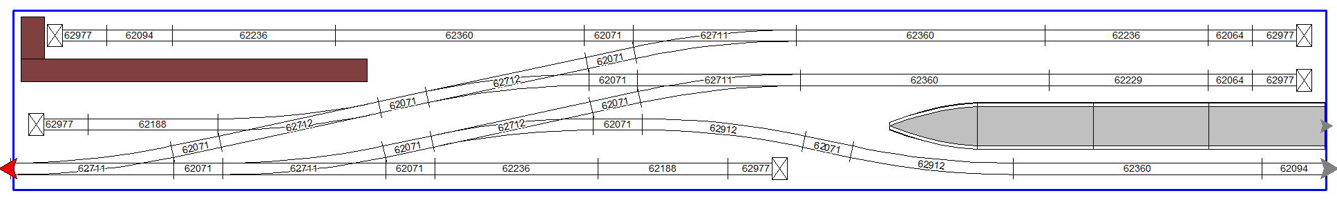 CLACK1900 MINDERÅRIGA, TRIX standards-compliant version track plan.