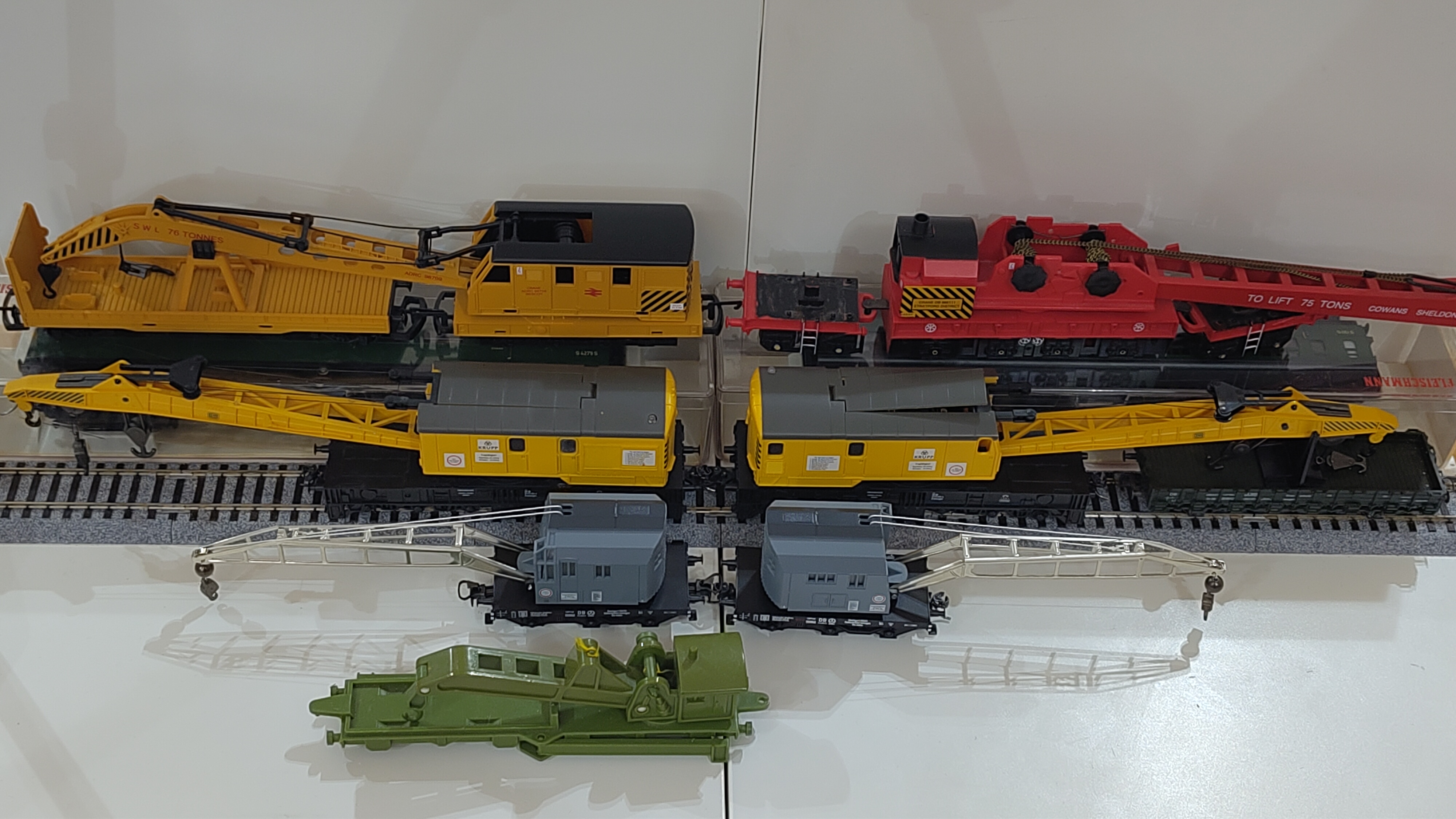 Too many, far too many rail cranes.
