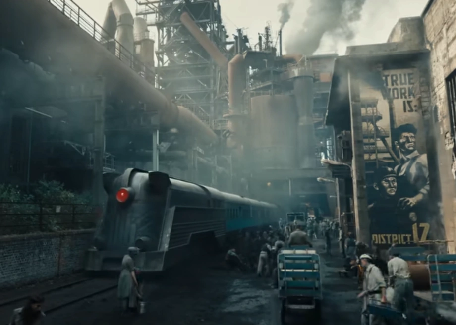 The coal train from the Hunger Games prequel movie.